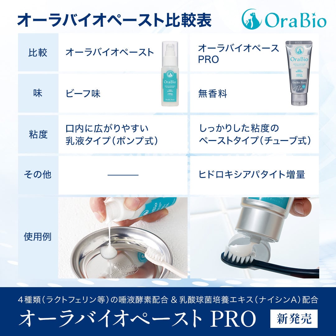 オーラバイオペーストPRO [無香料]（４種の唾液酵素&乳酸菌培養エキス配合）歯磨剤 6個入り